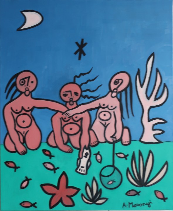 belle prise 2020 oil 73 x 60 cm