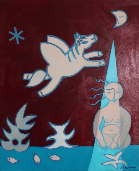 moonbeam 2020 oil 73 x 60 cm